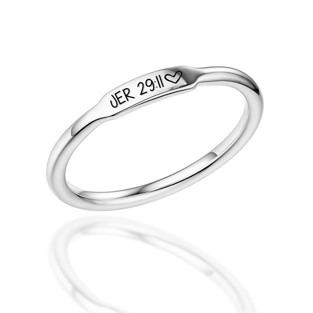 Jeremiah 29:11 Deep Engraved Ring