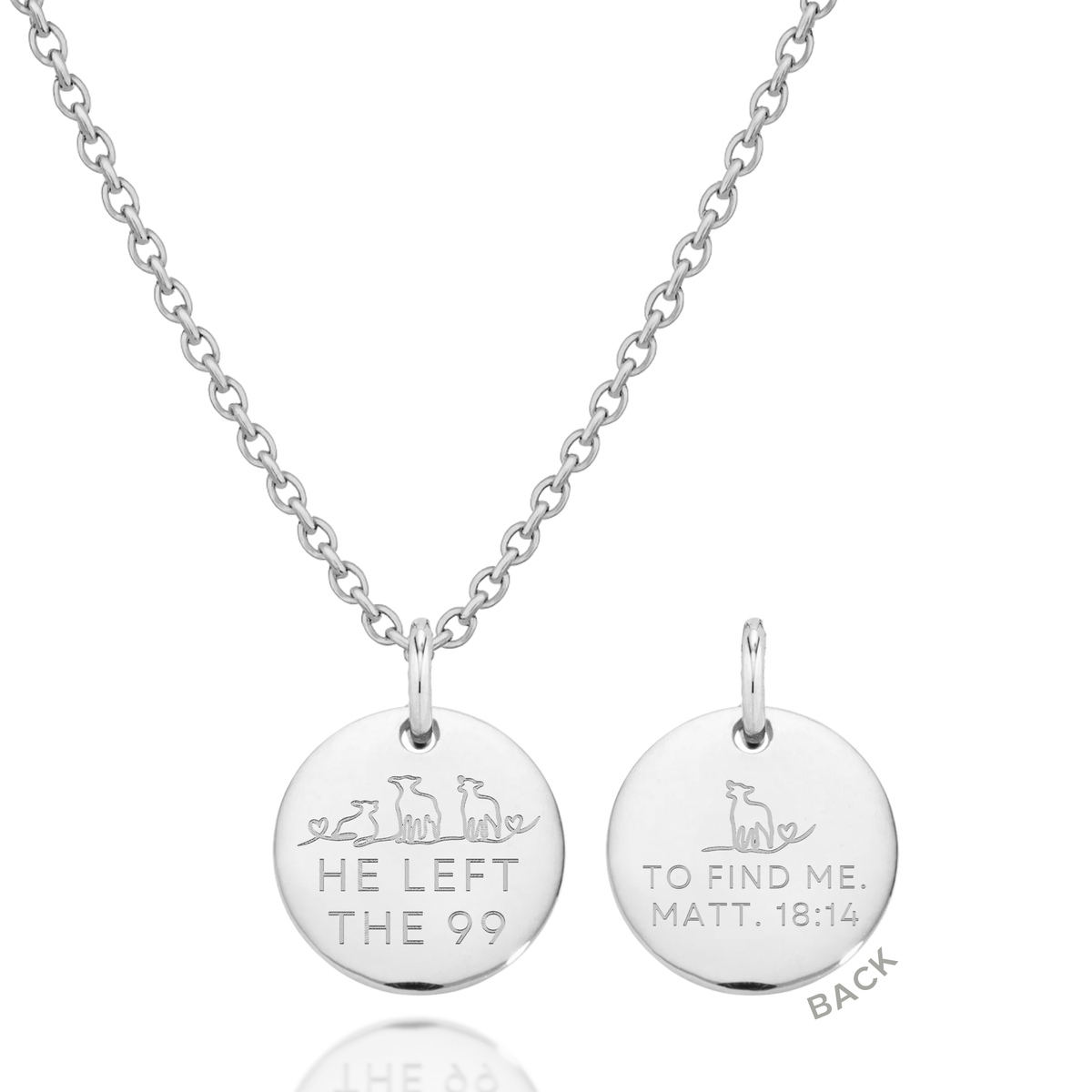 'He Left The 99' Necklace in Gold, Silver & Rose Gold