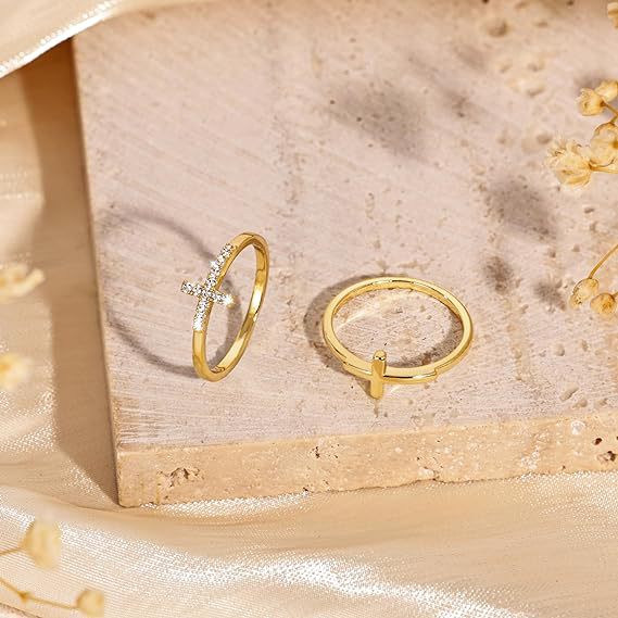 Eternal Cross Ring Set