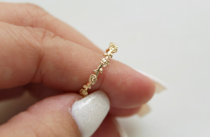 Mystical Rose Ring in 18k Gold Plated