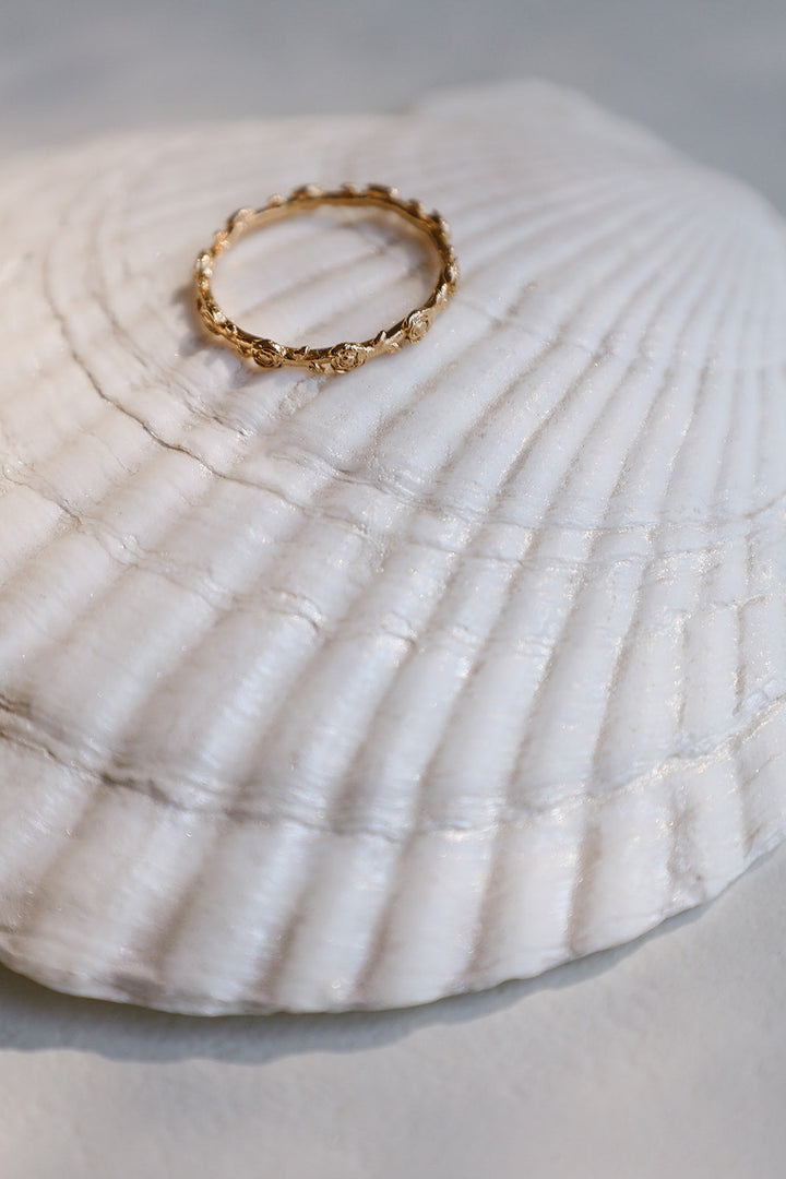 Mystical Rose Ring in 18k Gold Plated