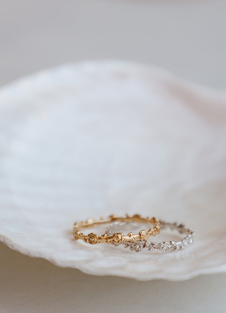 Mystical Rose Ring in 18k Gold Plated