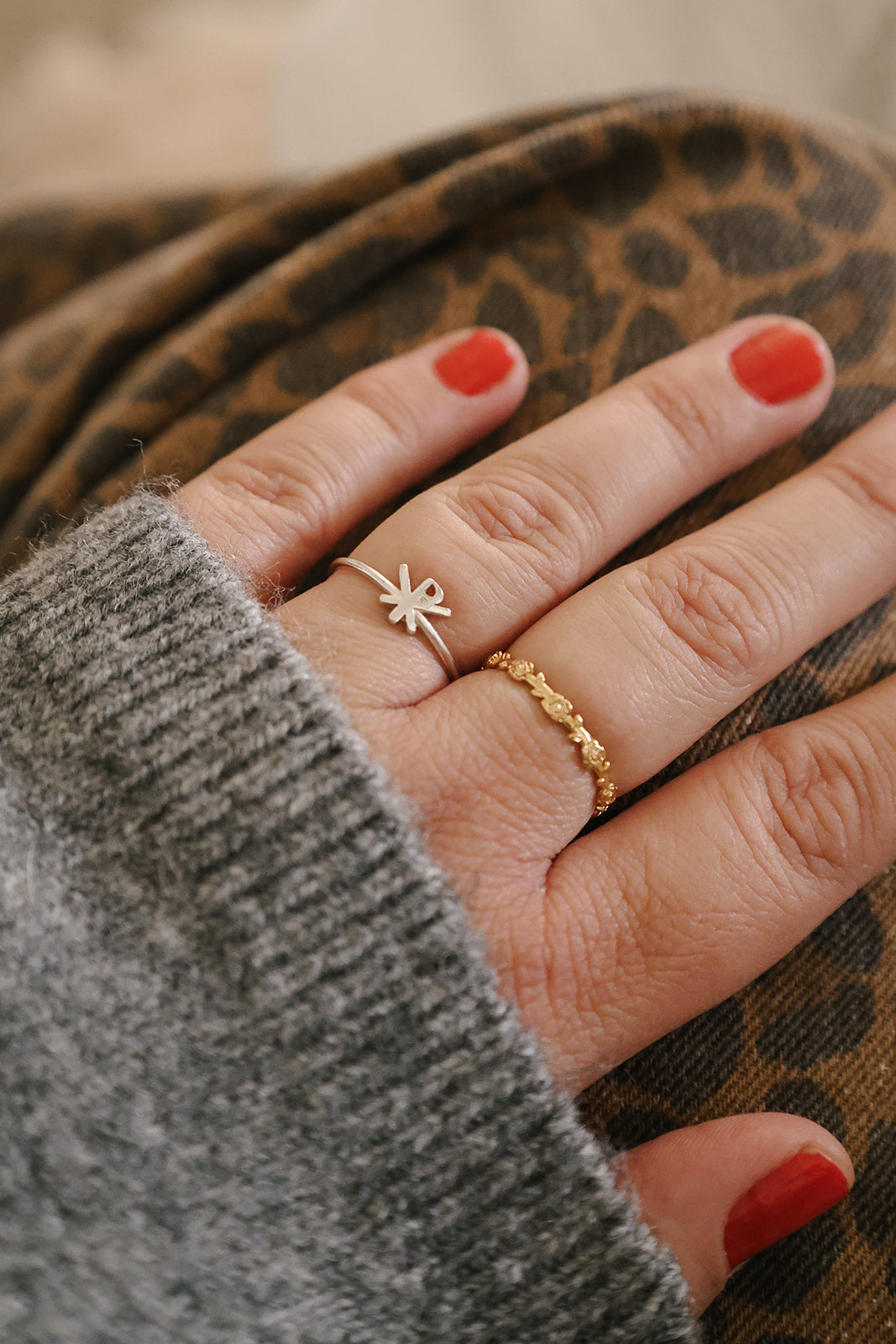 Mystical Rose Ring in 18k Gold Plated
