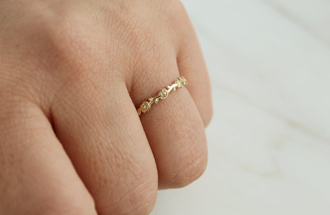 Mystical Rose Ring in 18k Gold Plated