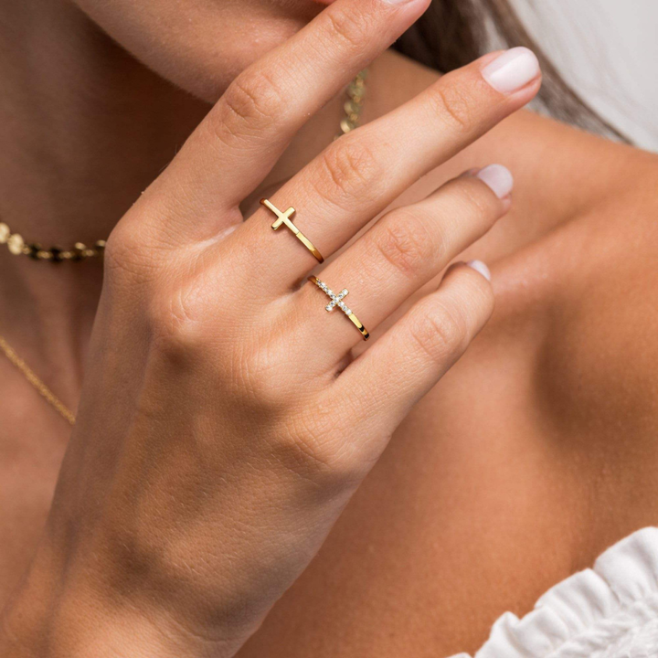 Eternal Cross Ring Set