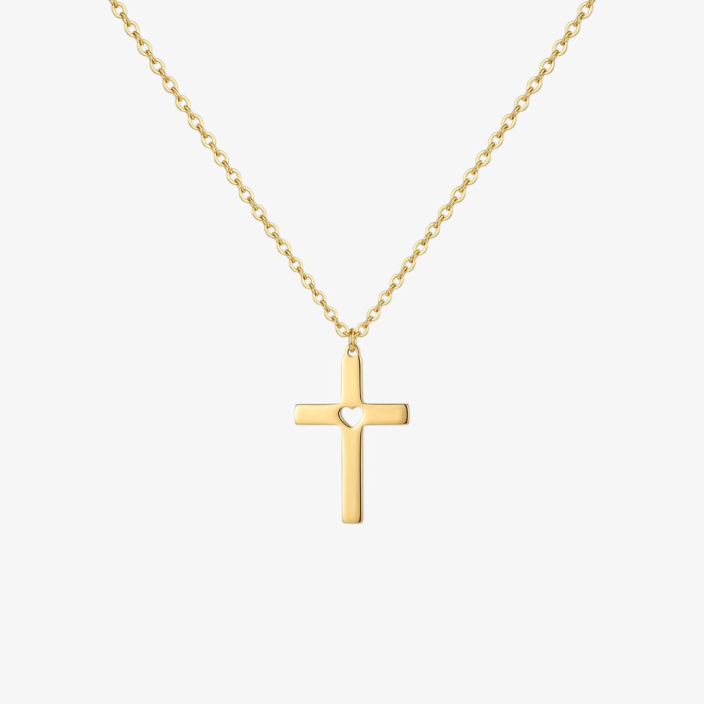 Heart Cross Necklace