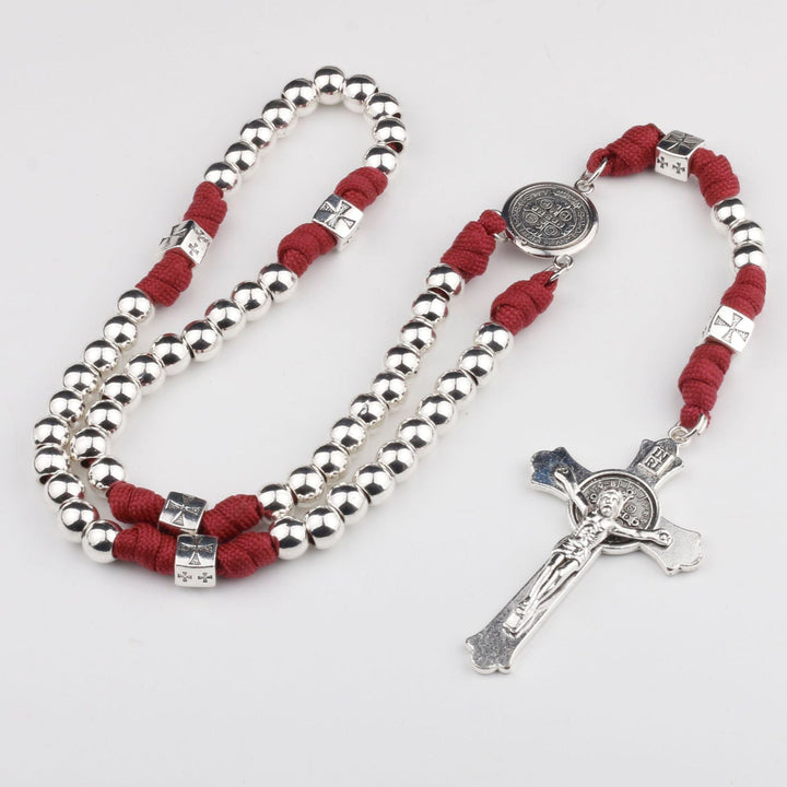 Four-Leaf Clover Crucifix Paracord Rosary