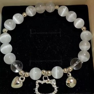Handmade Grey Blue Rosary with Miraculous Medal