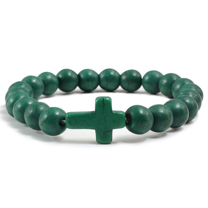 Cross Gemstone Bracelet