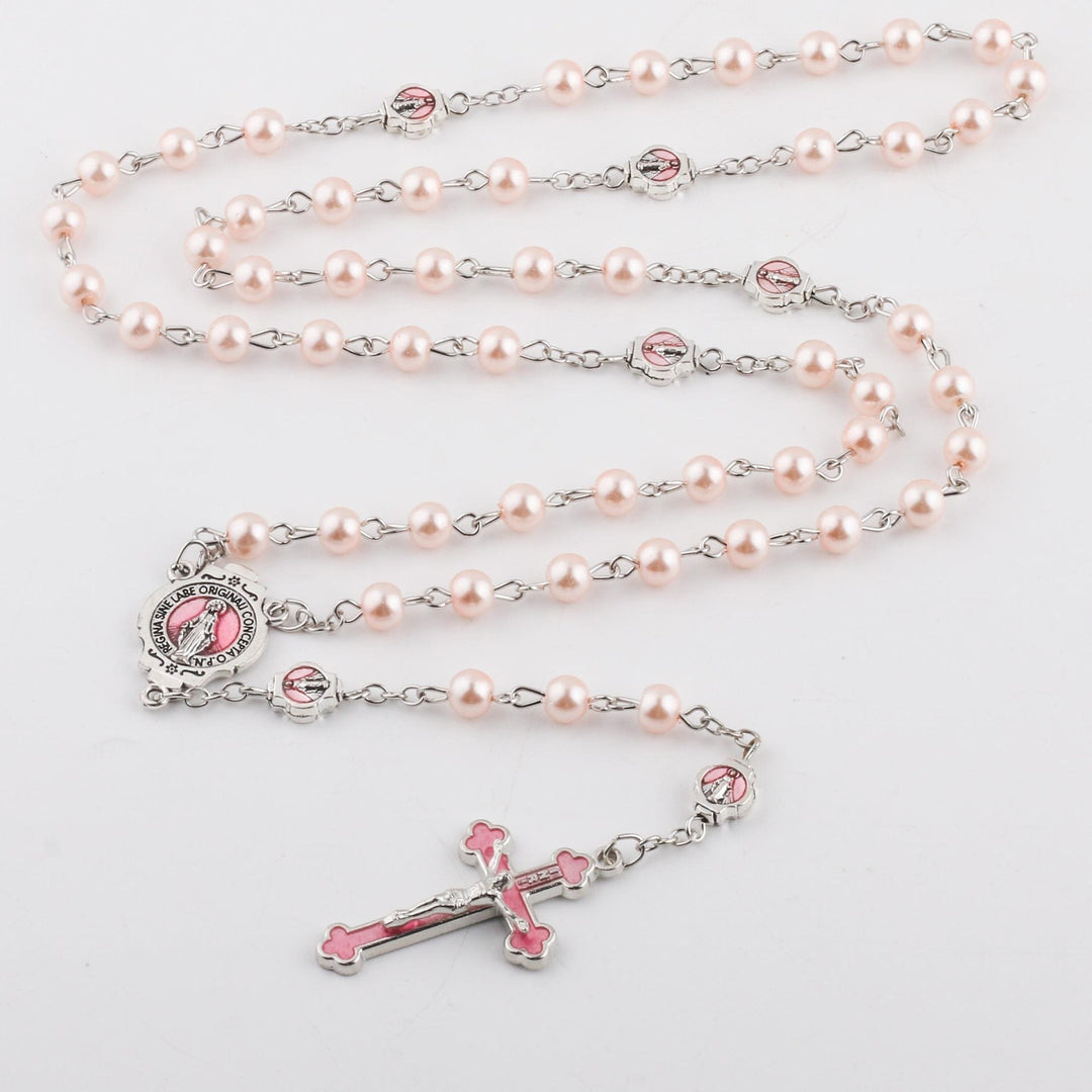 Enamel Holy Spirit Catholic Rosary