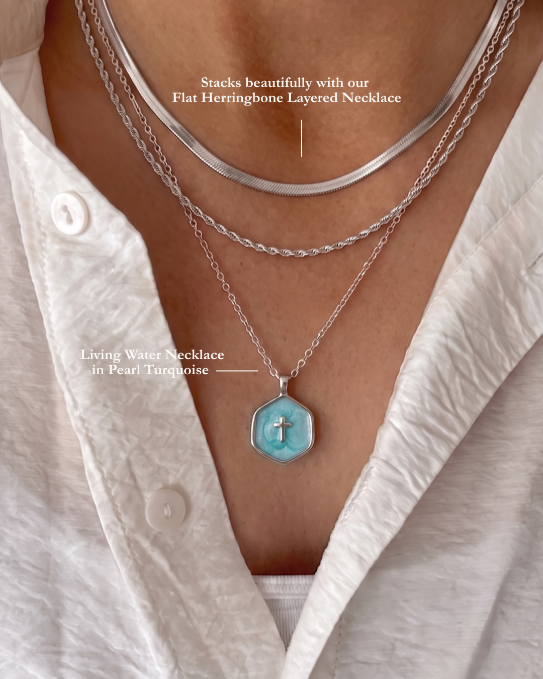 Living Water Necklace In Silver