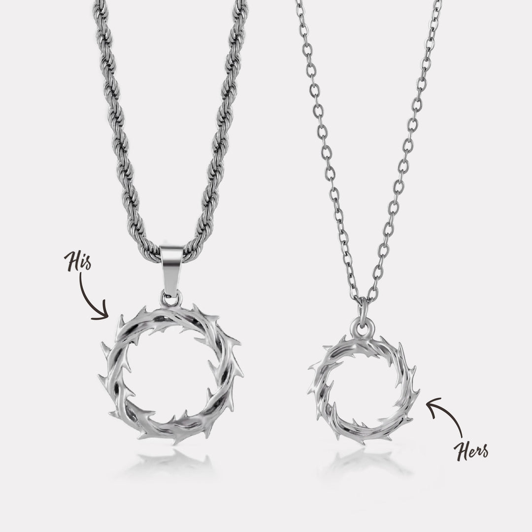 His & Hers Crown of Thorns (Silver)