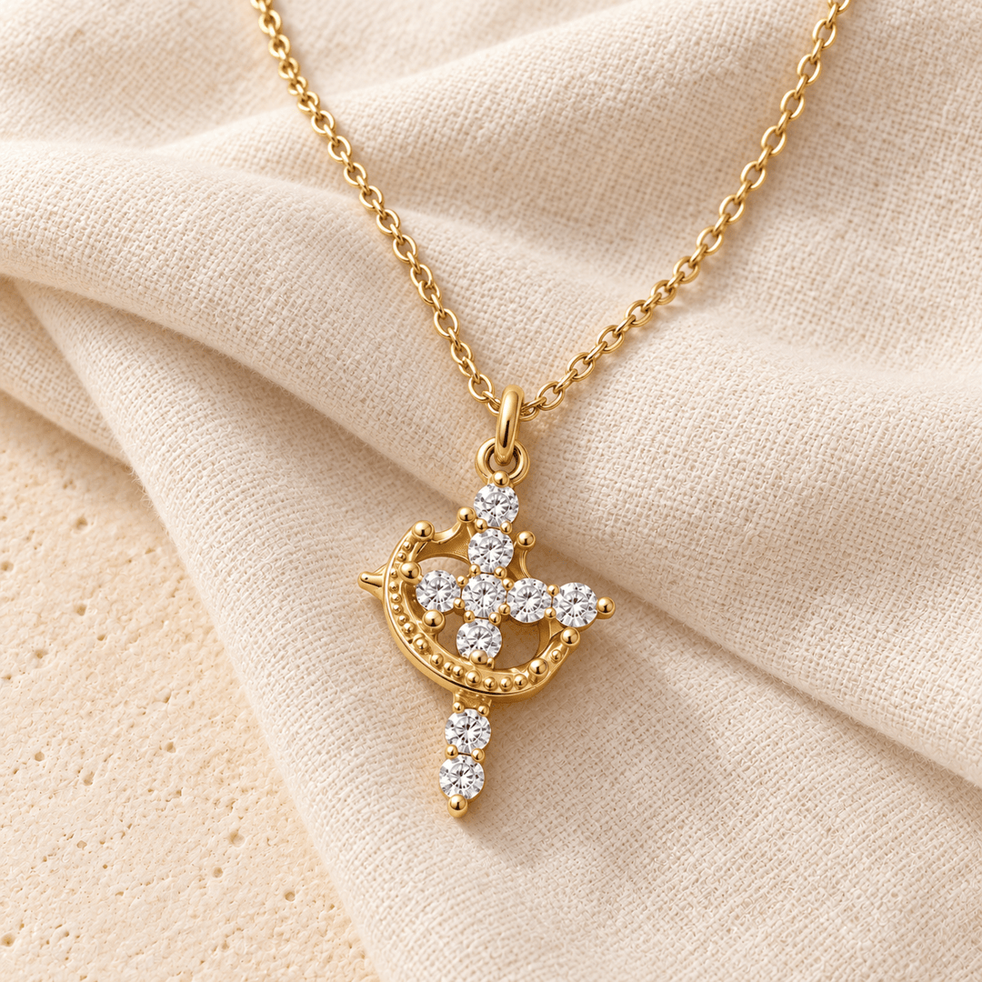 Cross & Crown Necklace