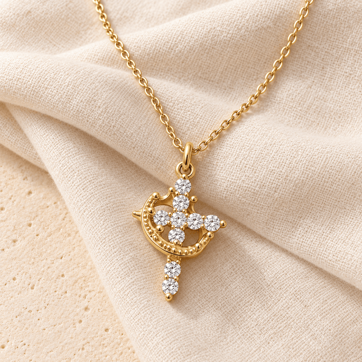 Cross & Crown Necklace