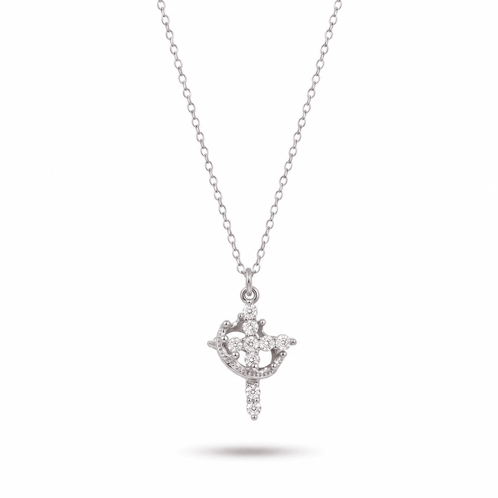 Cross & Crown Necklace