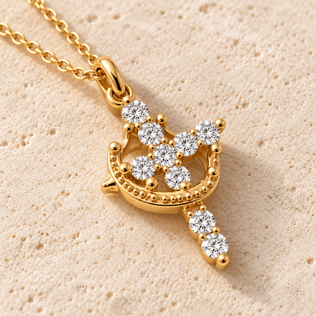 Cross & Crown Necklace