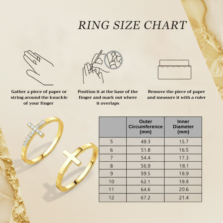 Eternal Cross Ring Set