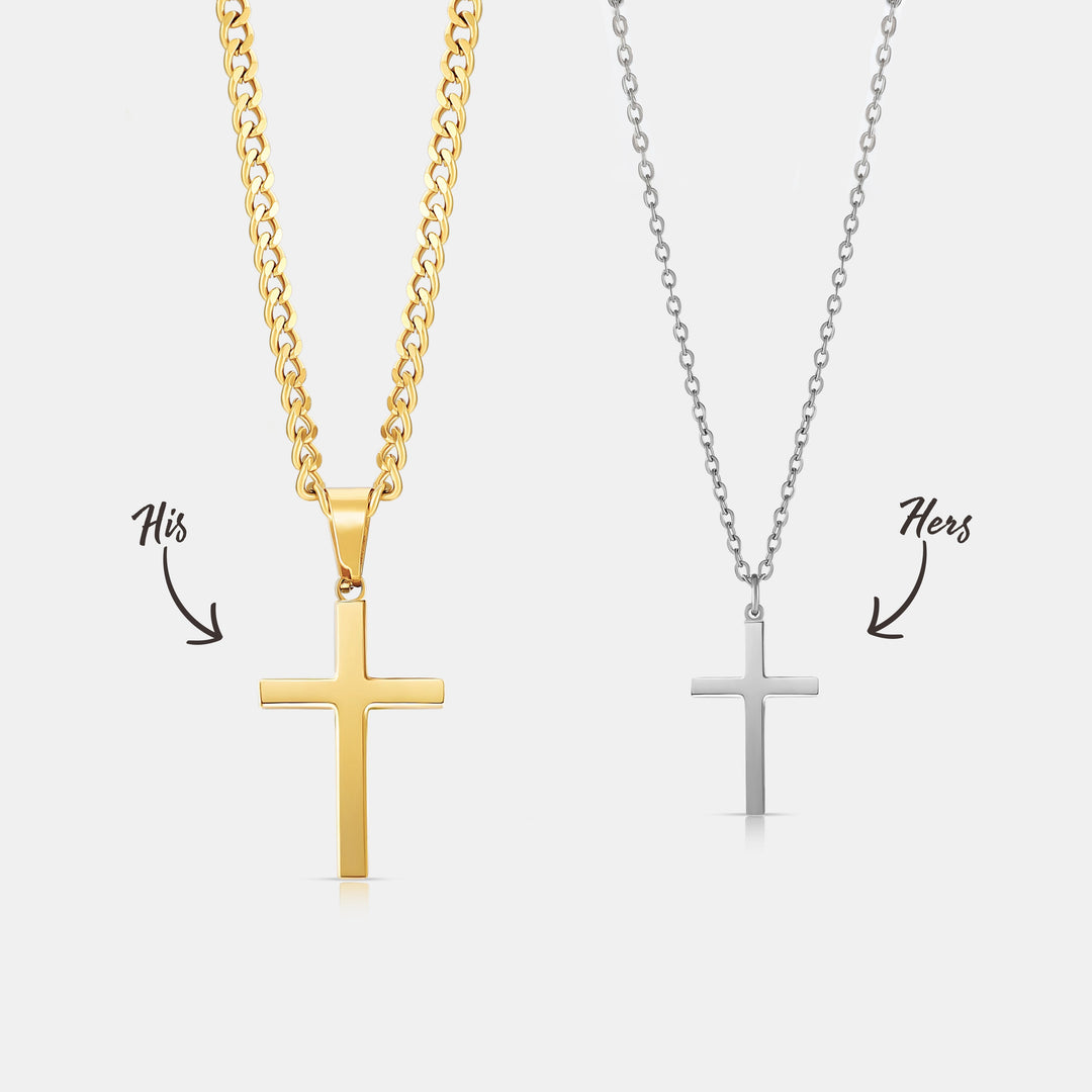 His & Hers Cross (Silver)