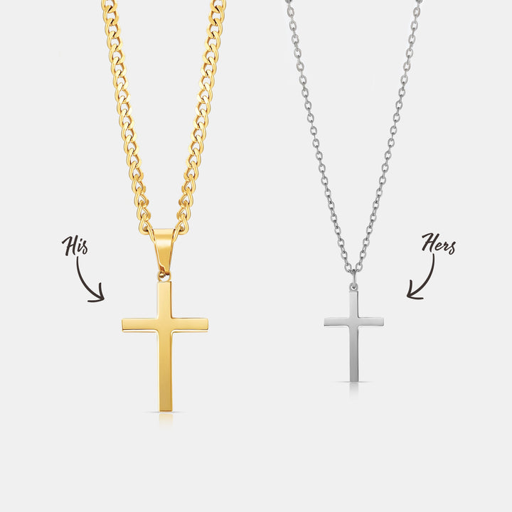 His & Hers Cross (Silver)