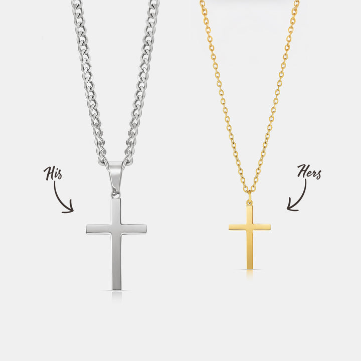 His & Hers Cross (Silver)