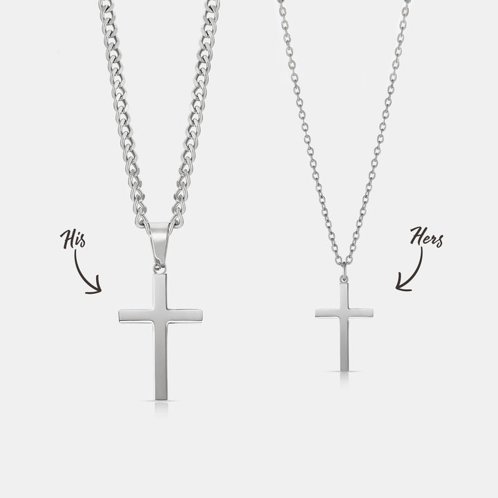 His & Hers Cross (Silver)
