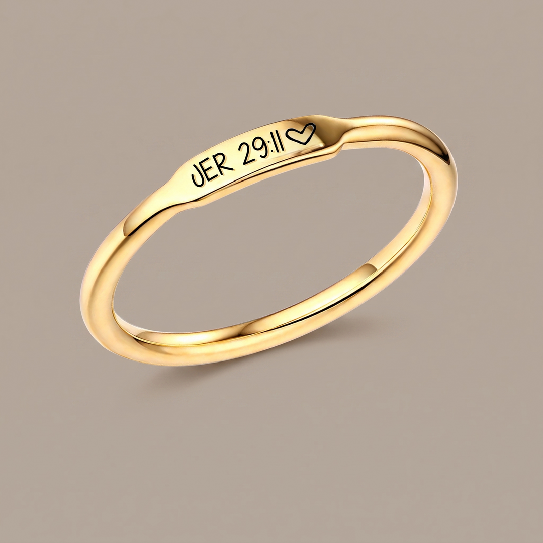 Jeremiah 29:11 Deep Engraved Ring