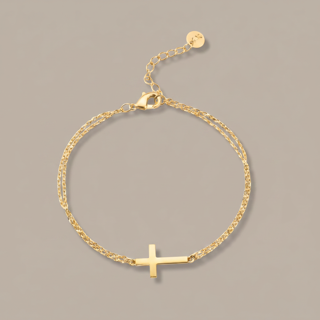 Slat Cross Bracelet