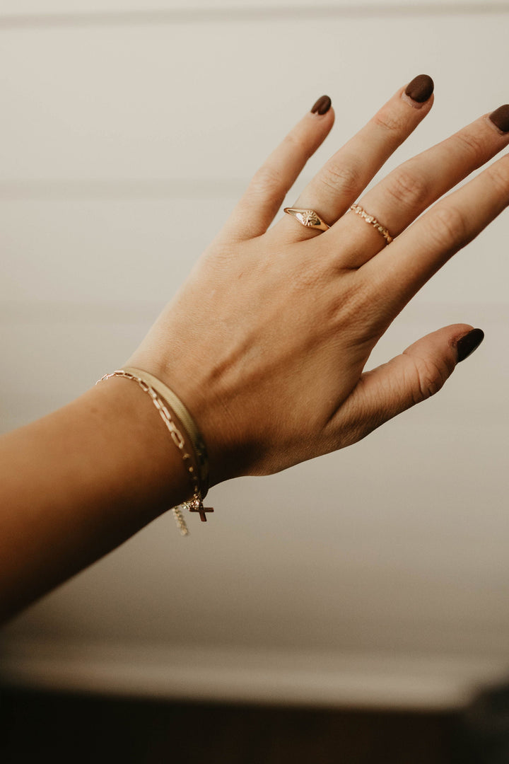 Mystical Rose Ring in 18k Gold Plated