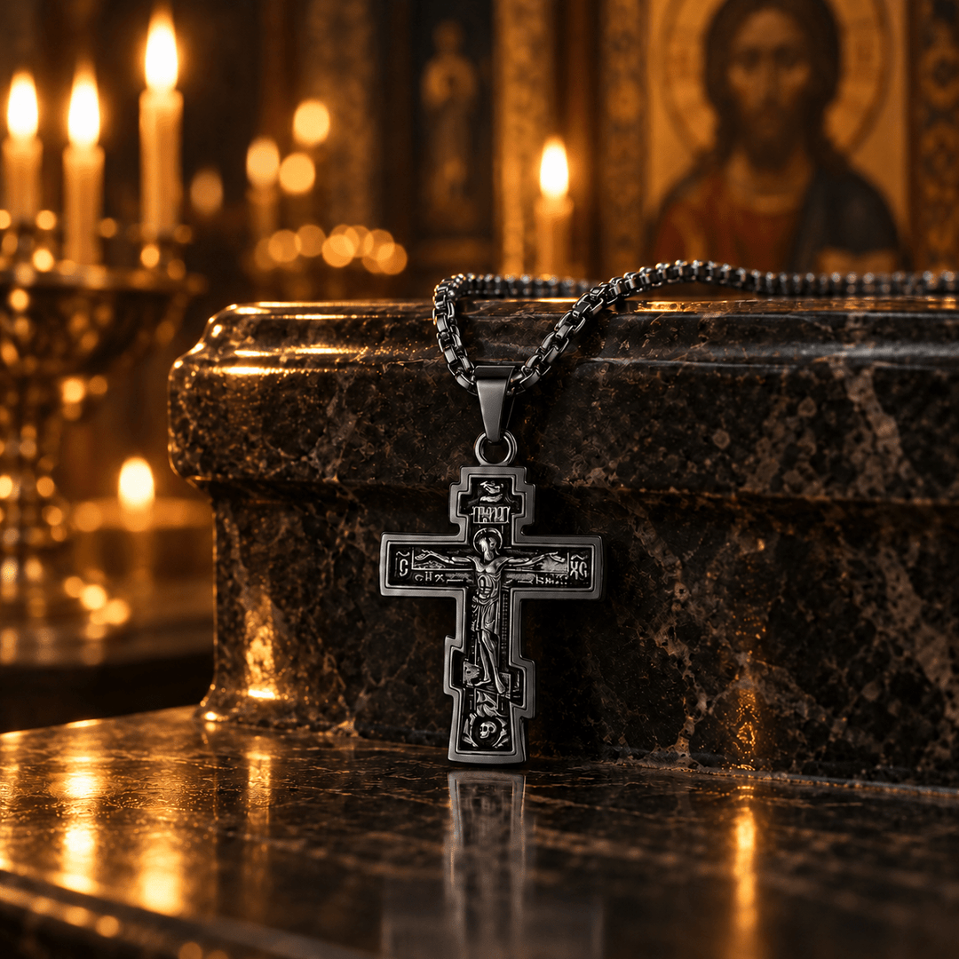 Russian Orthodox Cross Necklace