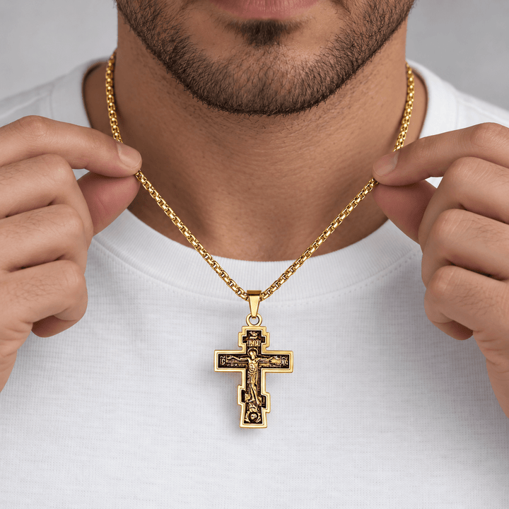 Russian Orthodox Cross Necklace
