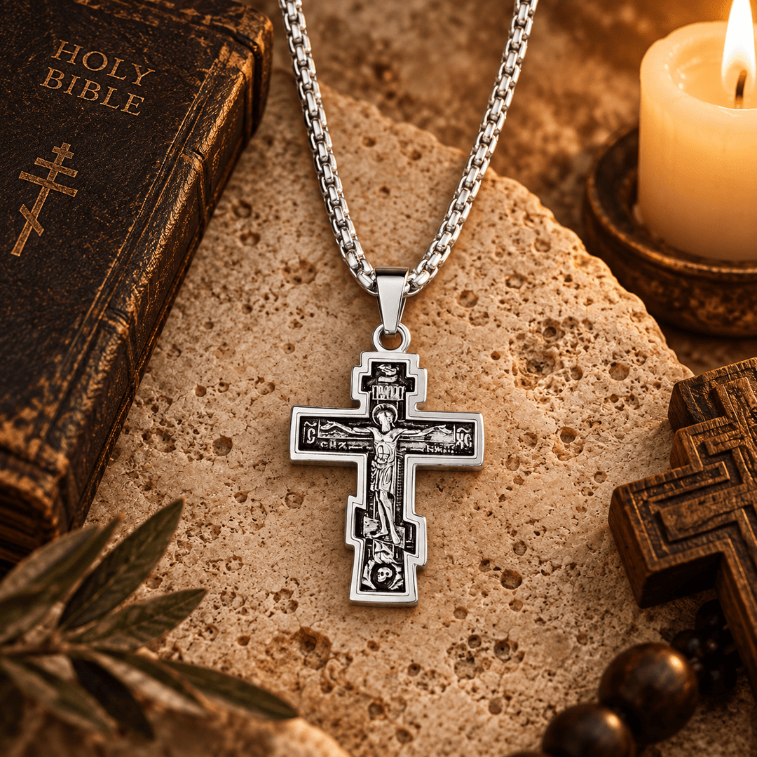 Russian Orthodox Cross Necklace