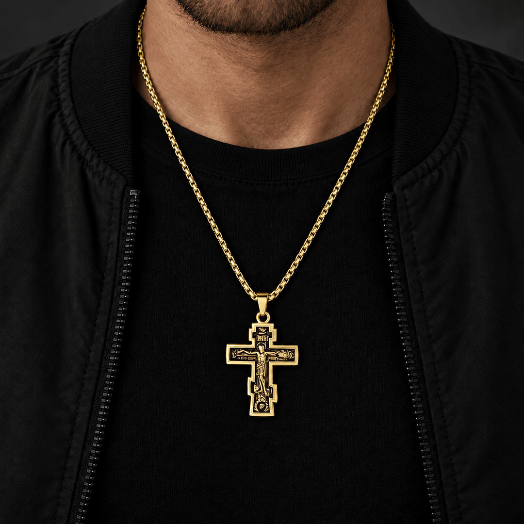 Russian Orthodox Cross Necklace