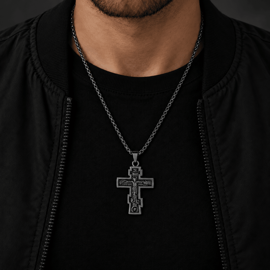 Russian Orthodox Cross Necklace