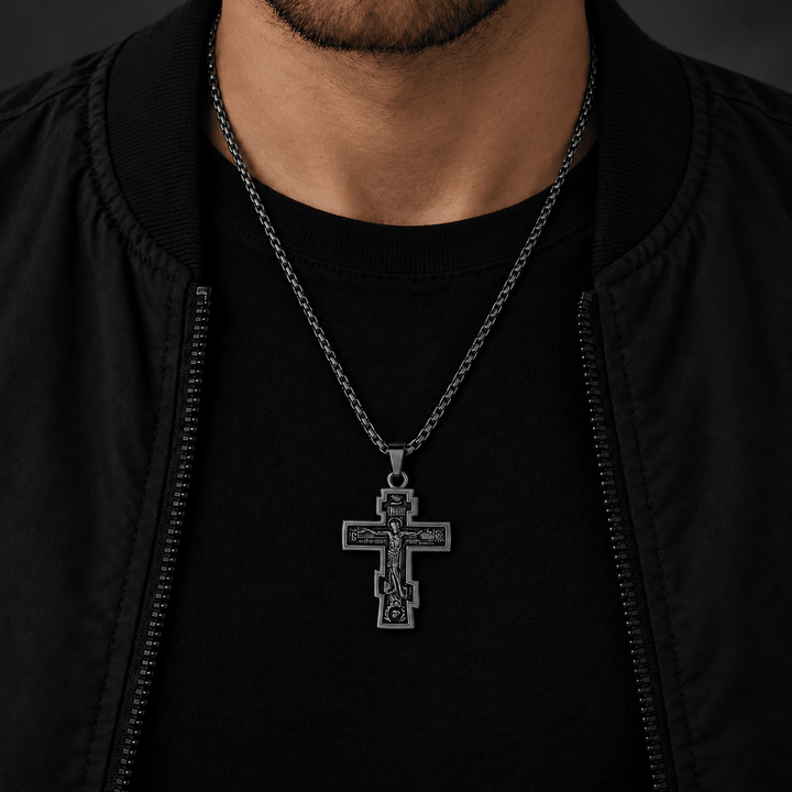 Russian Orthodox Cross Necklace