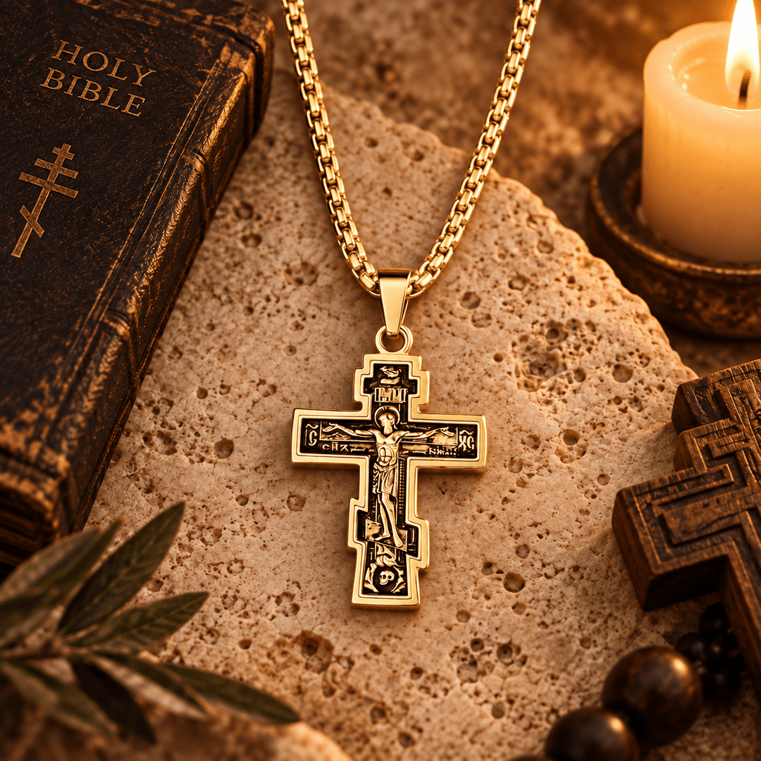 Russian Orthodox Cross Necklace