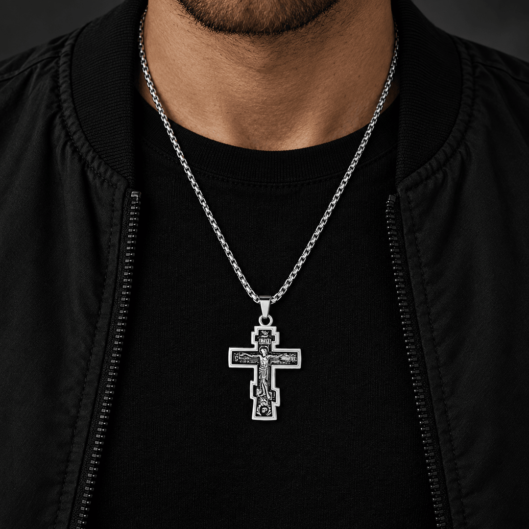 Russian Orthodox Cross Necklace