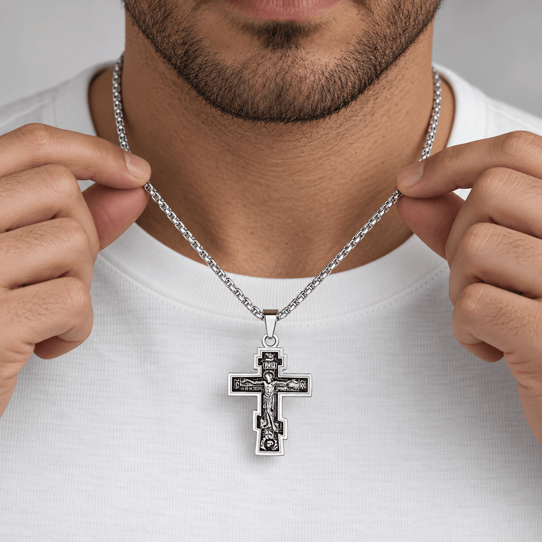 Russian Orthodox Cross Necklace