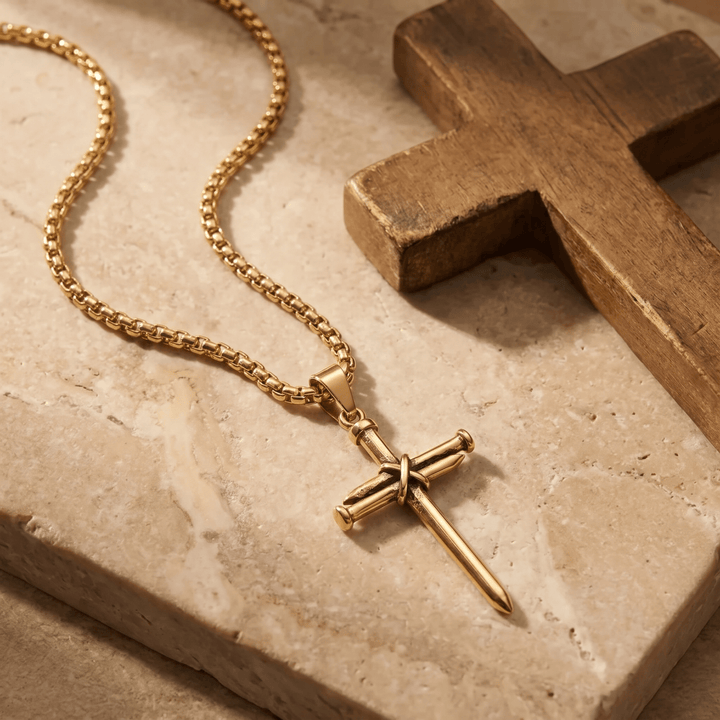 Three Nails Cross Necklace