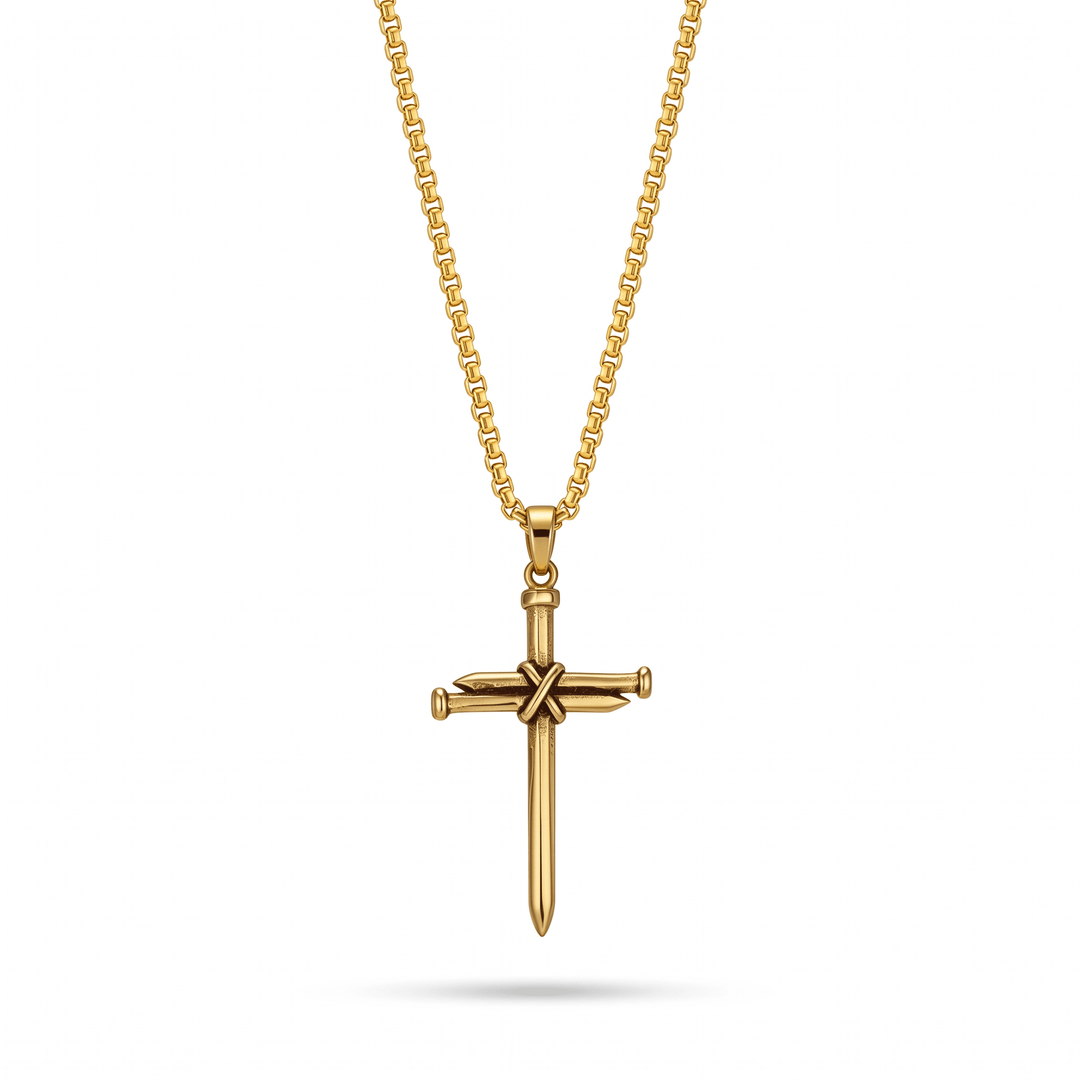 Three Nails Cross Necklace