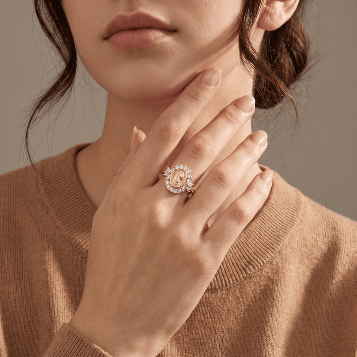 Virgin Mary Emblem Ring