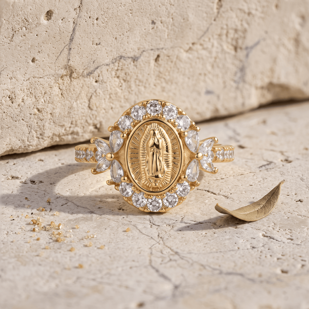 Virgin Mary Emblem Ring