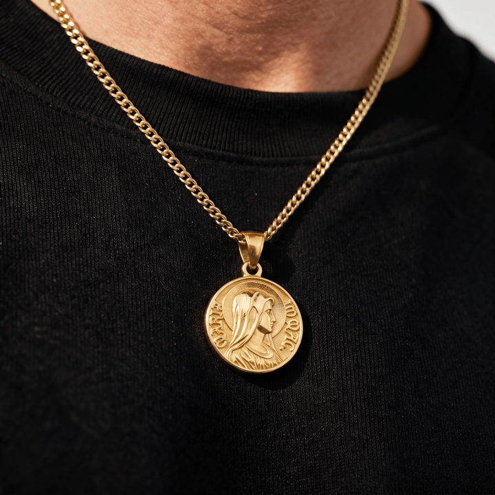 Virgin Mary Quarter Necklace