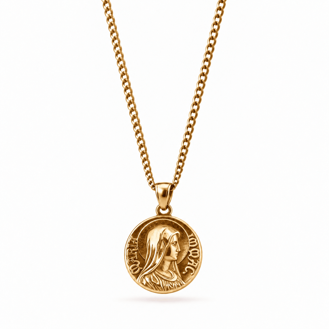 Virgin Mary Quarter Necklace