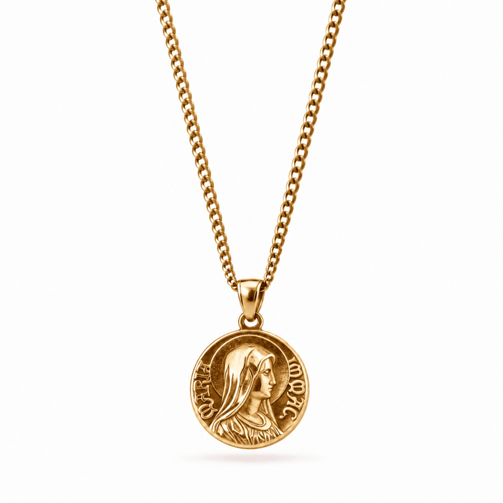 Virgin Mary Quarter Necklace